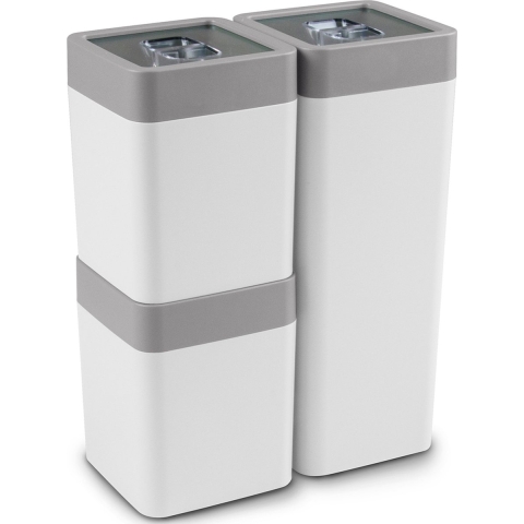Sunware Sigma Home Voorraadbussen 0.6L+1.4L 3 Stuks Wit