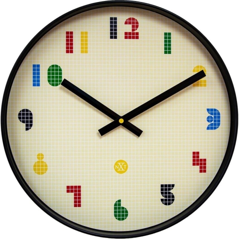 NeXtime NX-7371 Wandklok Bit 35 cm Zwart/Multikleur