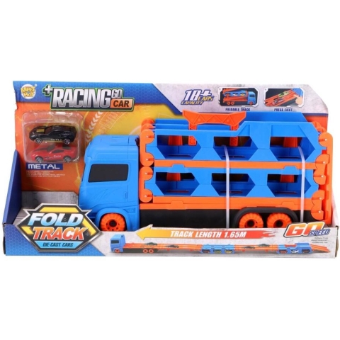 Pop-Up Auto Transporter + 2 Die-Cast Voertuigen