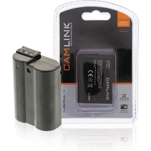 Camlink CL-BATENEL15 Oplaadbare Lithium-ion Camera Accu 7.2 V 1920 Mah