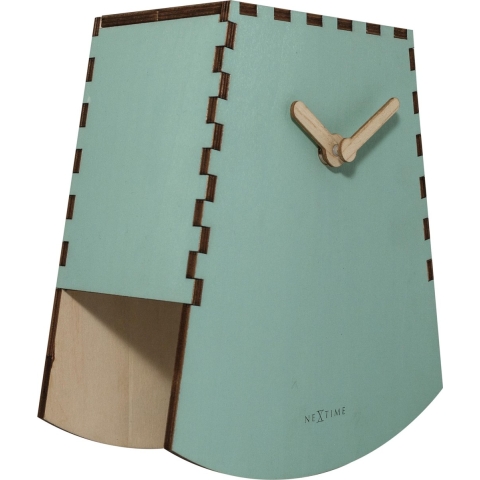 NeXtime NE-5207TQ Tafelklok Rocky 19.5x18x8.8 Cm Hout Turquoise