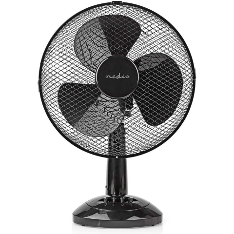 Nedis FNTB10CBK30 Tafelventilator Diameter 30 Cm 3 Snelheden Oscillatiefunctie Zwart