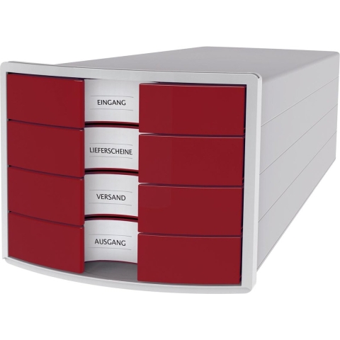 HAN HA-1012-17 Ladenkast Impuls Met 4 Gesloten Laden Rood