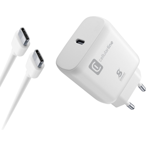 Cellularline Kit 25 W Pd Usb-c-naar-usb-c Thuislader
