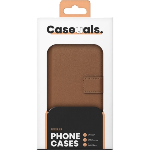Caseuals Genuine Leather Wallet Bookcase Samsung Galaxy A14 5g/a14 4g - Bruin