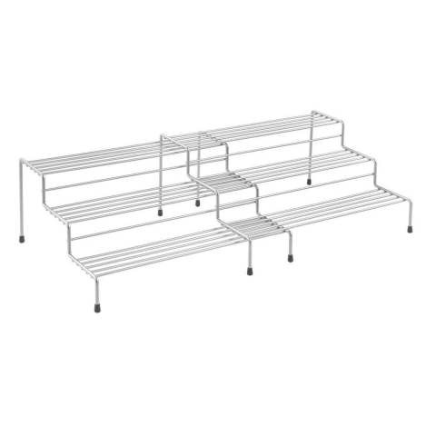 Metaltex Smart Kitchen 2-delig Schuifbaar Kruidenrek 28/55x23x13 cm Zilver