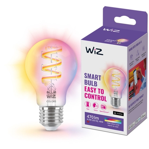 WIZ Lamp Filament E27 - Gekleurd En Wit Licht Slimme Ledlamp Transparant