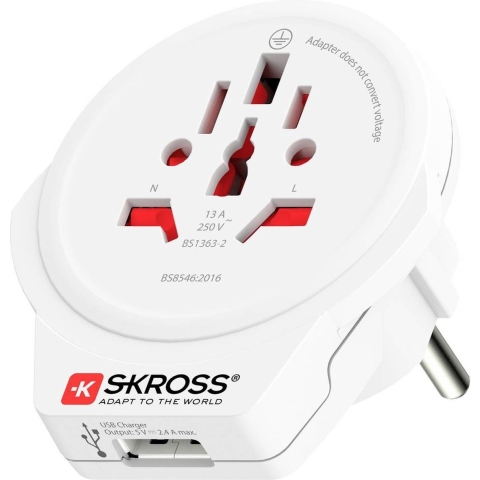 Skross World-europe Singleusb Charger Wit