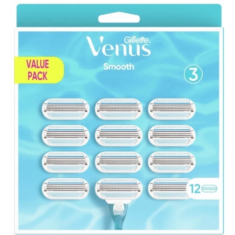 Gillette Gillette Venus Smooth Scheermesjes Voordeelverpakking - 12 mesjes