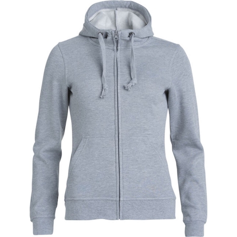 Clique 021035 Basic Hoody Full zip ladies - Grijsmelange - XS