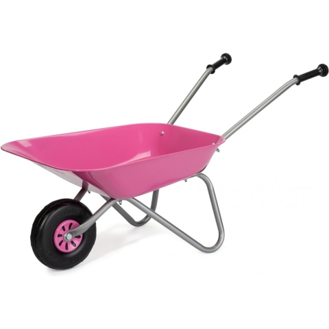 Rolly Toys Kruiwagen metaal roze/grijs