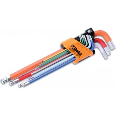 Beta 96BP-CL/SC9 9-delig set haakse zeskant stiftsleutels | gekleurd - 000961619 000961619