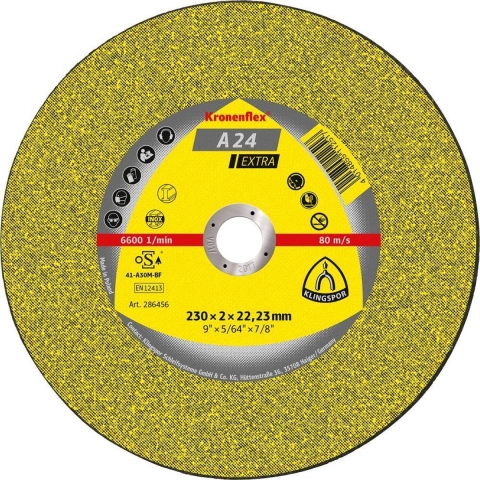 Klingspor Doorslijpschijf | D125x2,5mm gebogen | staal | gat 22,23 mm | 25 stuks - 188463 188463