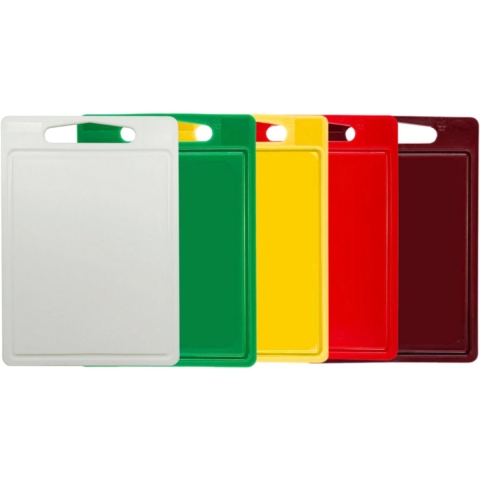 Cookinglife Snijplankenset HACCP - met sapgeul 35 x 25 x 0.85 cm - 5 stuks