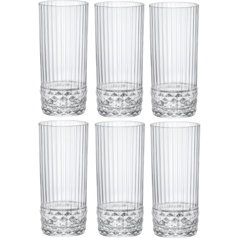Bormioli Rocco Longdrinkglazen America 20&apos;s - 490 ml - 6 stuks