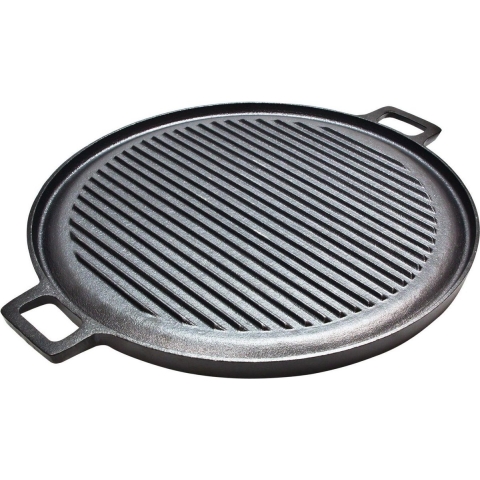 Cast Iron Grillplaat - Gietijzer - ⌀ 30 cm - 2-zijdig