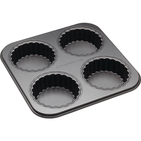 MasterClass Mini quichevorm / Tartelettevorm - losse bodem - 4 stuks