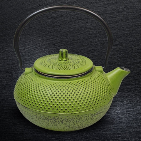 Sakura Tea Theepot - Gietijzer - Groen - 1.5 liter