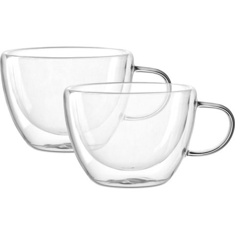 Leonardo Dubbelwandige Glazen Duo 360 ml - 2 Stuks - Hittebestendig