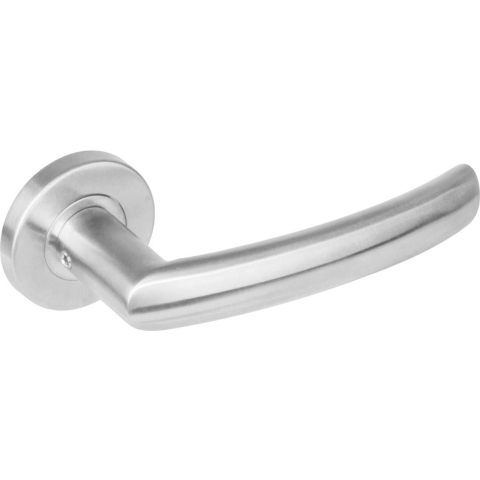 Intersteel Deurkruk Blok op rozet met 7 mm nok rvs geborsteld