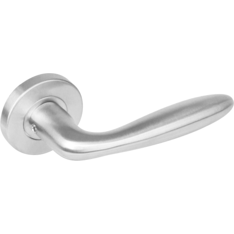 Intersteel Deurkruk Jupiter op rozet met 7 mm nok rvs geborsteld