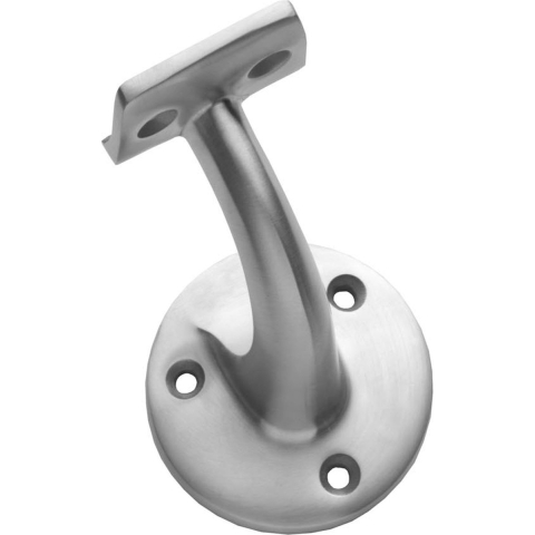 Intersteel | Leuninghouder hol zadel opschroevend | RVS Geborsteld