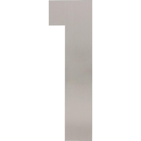Intersteel Huisnummer 1 XL hoogte 30 cm rvs geborsteld