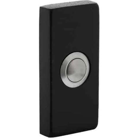Intersteel Deurbel rechthoekig verdekt 65x30x10mm rvs zwart