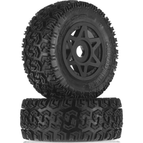 Dboots Sidewinder 2 Sc 6s Tyre Set Glued (black) (2pcs) (AR550003)