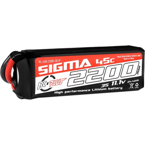 RC Plus Lipo 45c 11,1 volt 2200mah met XT60 stekker