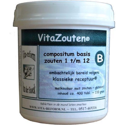 Vita Reform Van der Snoek VitaZouten Compositum Basis Zouten 1 t/m 12