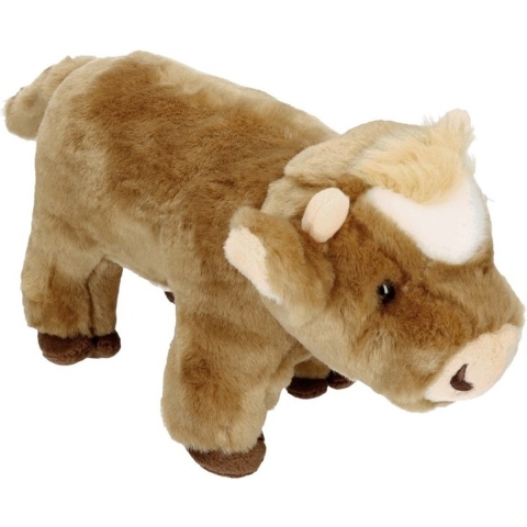 Pluche koe - bruin - 30 cm - boerderij knuffels -