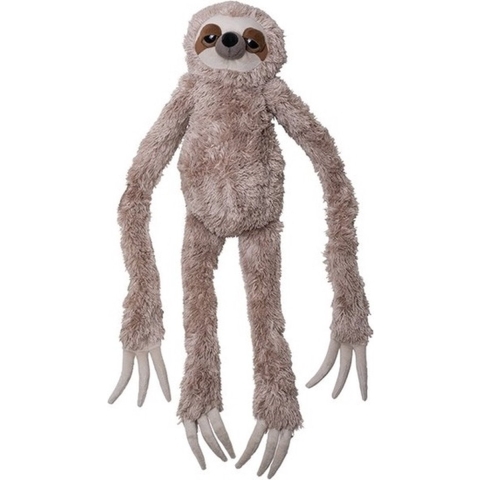 Pluche knuffel bruine luiaard - knuffeldier - 100 cm - bosdieren - speelgoed -
