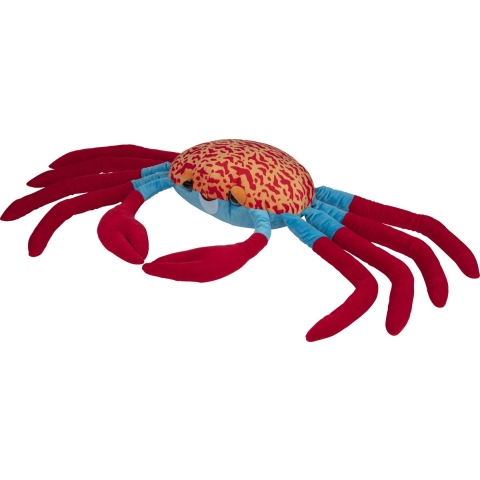 Knuffeldier Krab - zachte pluche stof - premium kwaliteit knuffels - rood/blauw - 120 cm -