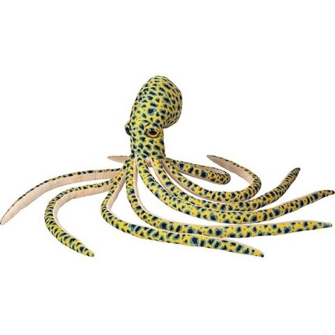 Nature Planet pluche octopus/inktvis - knuffeldier - 100 cm - zeedier knuffel -