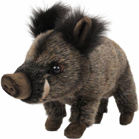 Hansa everzwijn knuffel - grijs - 29 cm - pluche - staand - dierenknuffel - realistisch -