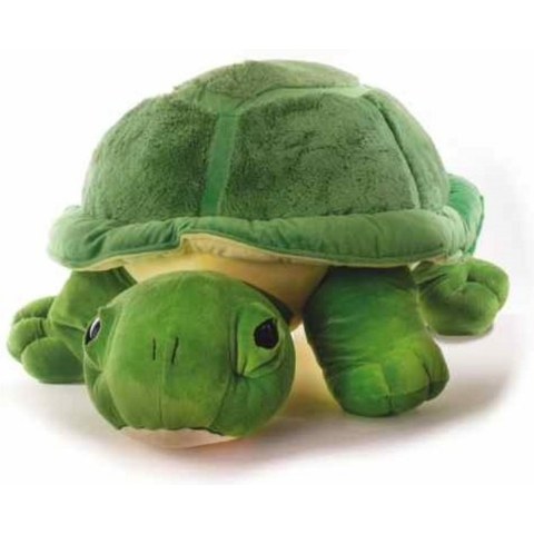 Inware pluche schildpad knuffeldier - groen - staand - 53 cm -
