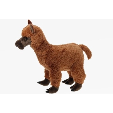 Grote pluche bruine alpaca/lama knuffel 40 cm speelgoed -