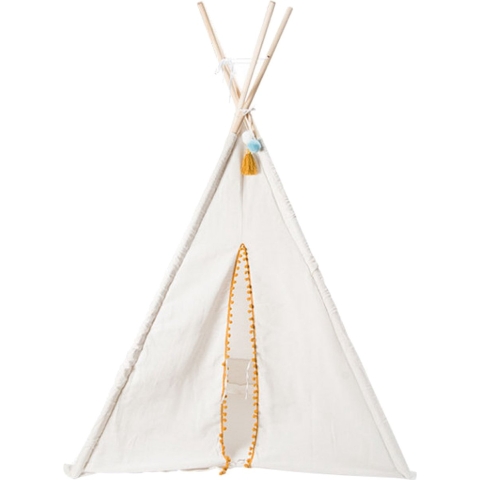 Atmosphera Tipi speeltent voor kinderen - 120 x 120 x 160 cm - beige - wigwam -