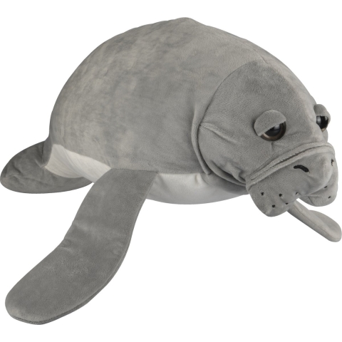 Knuffeldier Zeekoe - zachte pluche stof - premium kwaliteit knuffels - grijs - 68 cm -