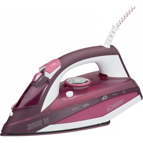 Bomann DB 6005 CB Stoomstrijkijzer 2600W Paars/Wit