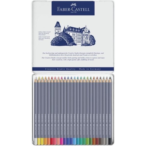 Faber Castell FC-114624 Aquarelkleurpotlood Faber-Castell Goldfaber Etui 24 Stuks