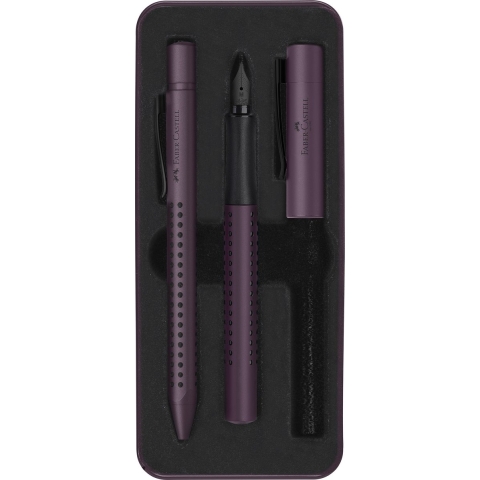 Faber Castell FC-201530 Balpen En Vulpen Faber-Castell Grip Berry In Giftbox