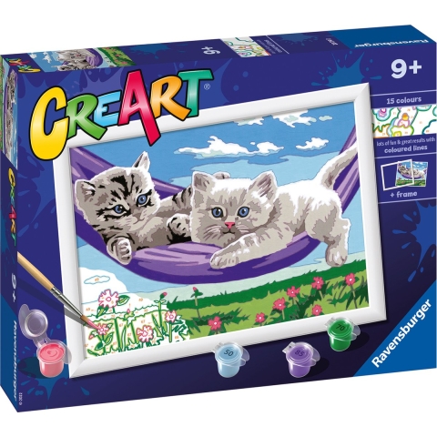 Ravensburger CreArt Schilderen op Nummer Kittens in Hangmat