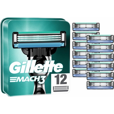 Gillette Gillette Mach3 Scheermesjes Voordeelpakket - 12 Stuks