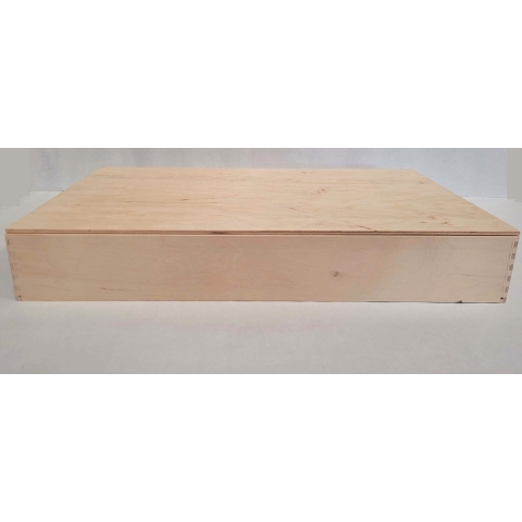 Houten speelbak met deksel 50 x 30 x 7 cm