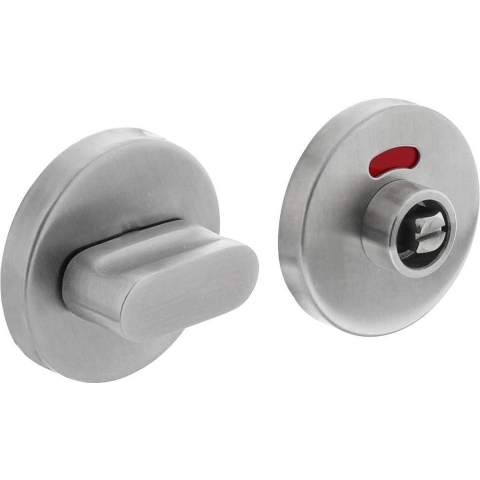 Intersteel | Rozet toilet-/badkamersluiting | Rond | Nokken met stiftbediening | RVS Geborsteld