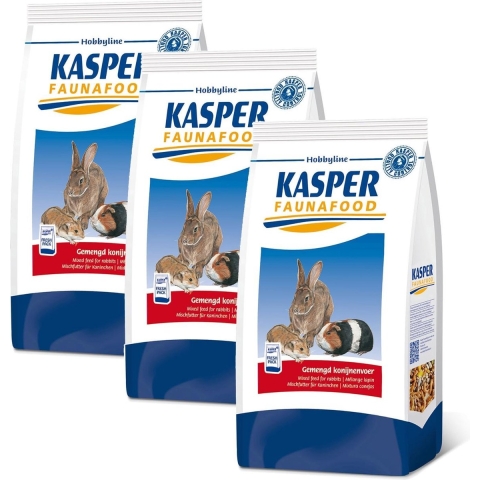3x Kasper Faunafood Konijnenvoer Gemengd 3,5 kg