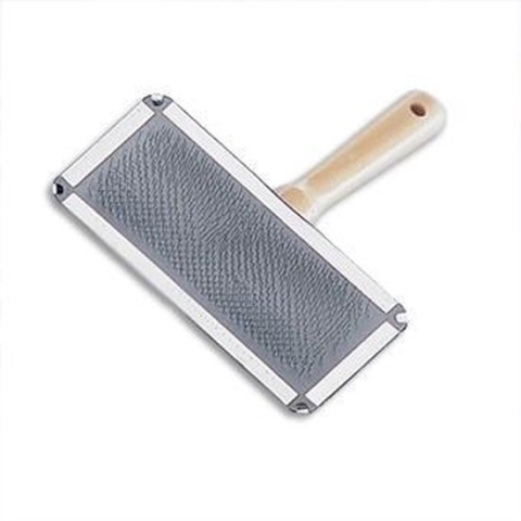 Nobby nature line slicker borstel met houten greep 11,5 cm x 5,5 cm - 1 st