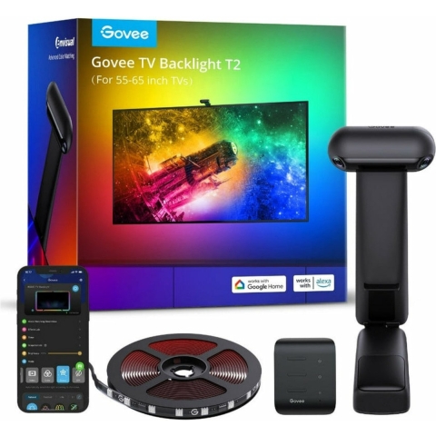 Govee Envisual TV Backlight T2 with Dual Cameras 55 - 65 H605C311 LED-balk complete set 12 V, 100 V, 240 V RGB 1 set(s)